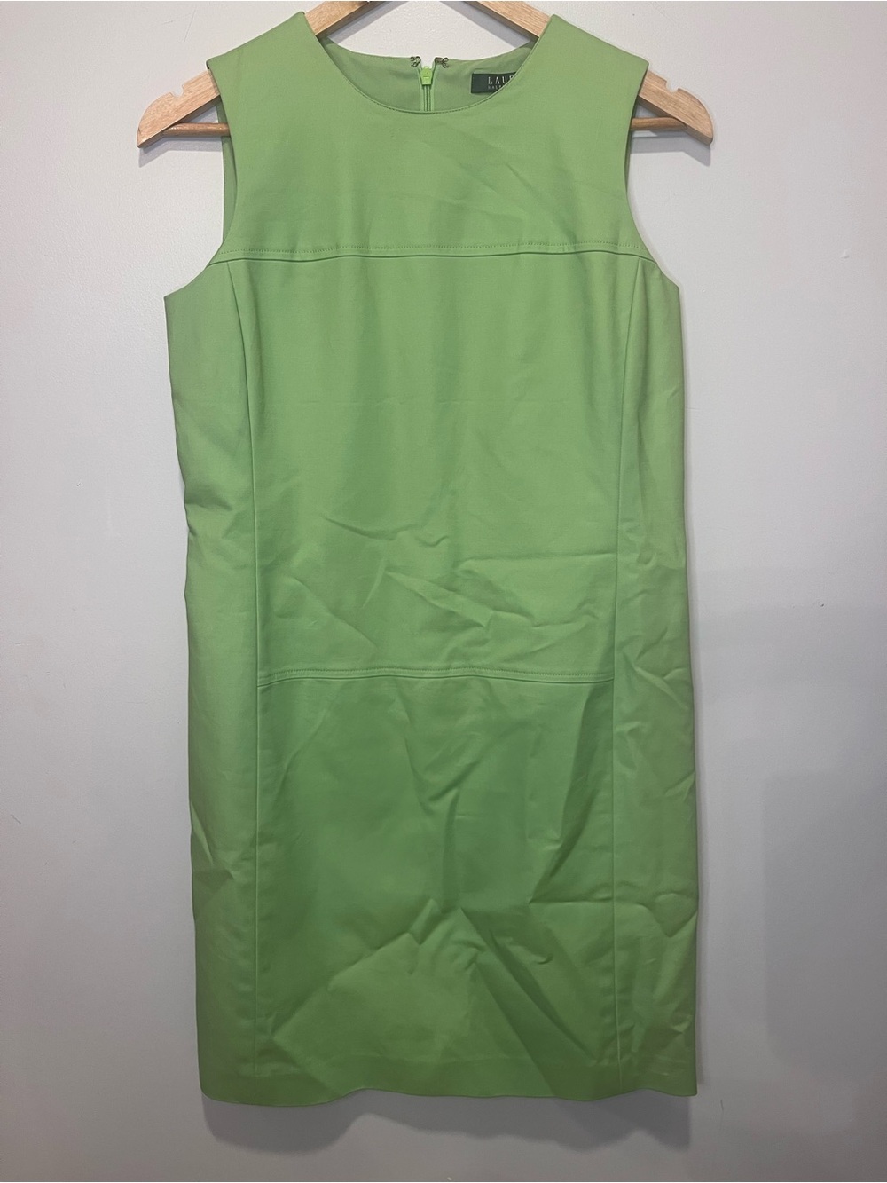 Ralph Lauren Sleeveless Summer Midi Dress in Lime Green Colorful NWT